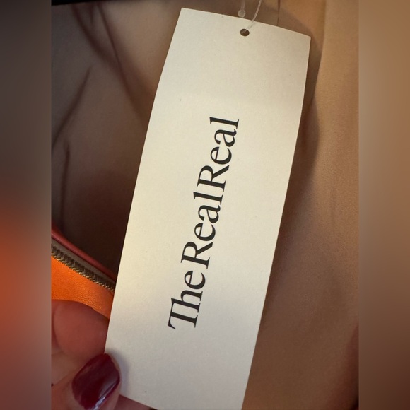 St John Sport by Marie Gray Orange Tangerine Leather Full Zip Jacket Medium - Picture 16 of 16